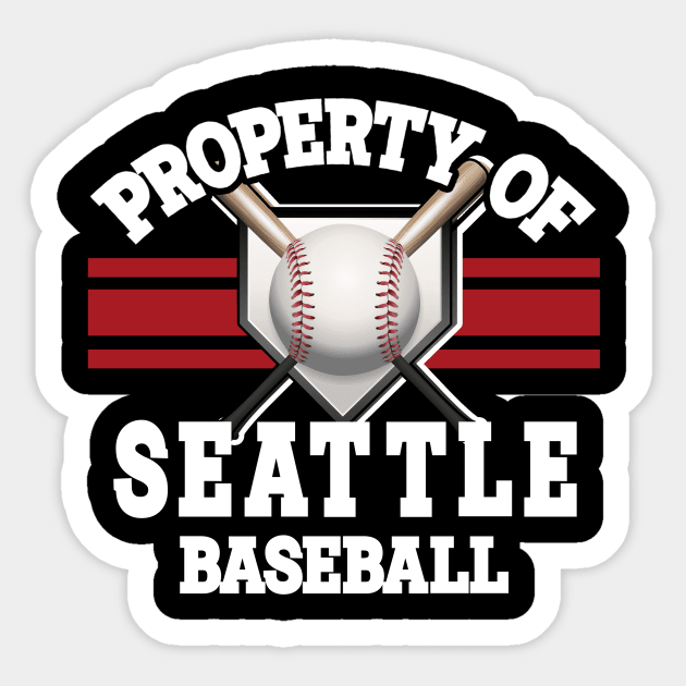 Proud Name Seattle Graphic Property Vintage Baseball Sticker by QuickMart